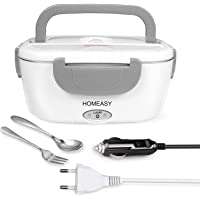 Los mejores  - homeasy Fiambrera Eléctrica 2 en 1- Calentadores Eléctricos Portátiles para Coche y Trabajo 220V &amp- 12V- 1.5L Termo para…